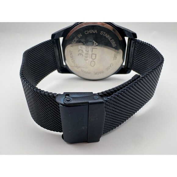 Aldo Men's Multi-Function Black Mesh Watch - S-7893 - Picture 7 of 8